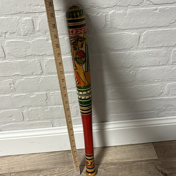 VTG Mexican Wooden Bat Pinata Stick - Picture 2 of 8